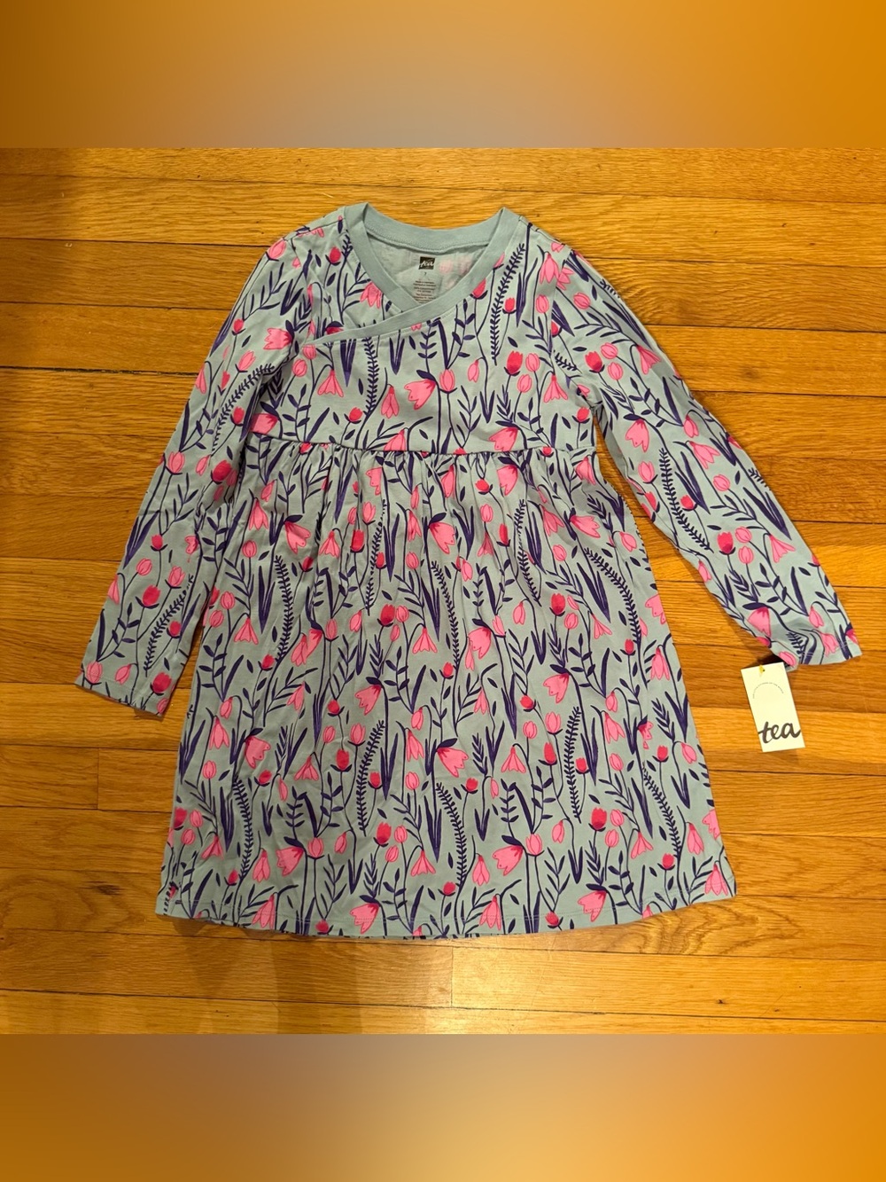 NWT Tea Collection girls floral wrap dress size 7